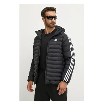 Bunda adidas Originals Pad Hooded Jacket pánská, černá barva, zimní, 99247549