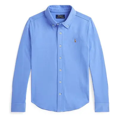 Dětská bavlněná košile Polo Ralph Lauren modrá barva, 323952434001 99279769