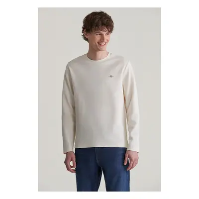 TRIČKO GANT TEXTURED LS TSHIRT CREAM 99502063