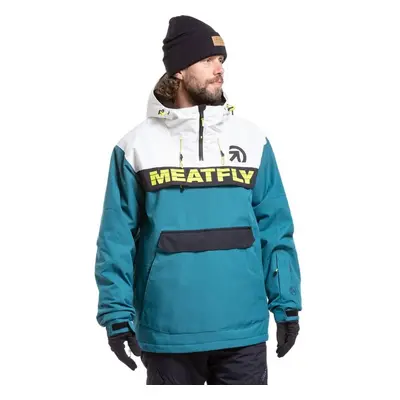 Meatfly pánská SNB & SKI bunda Zenith Teal Blue | Bílá 87997121