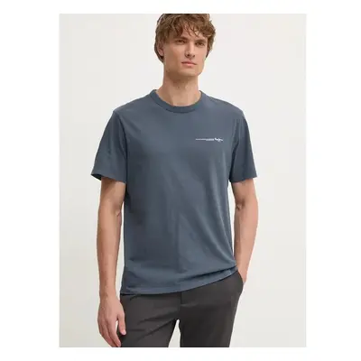 Bavlněné tričko Pepe Jeans DAVY TEE šedá barva, s potiskem, PM509626 100263337