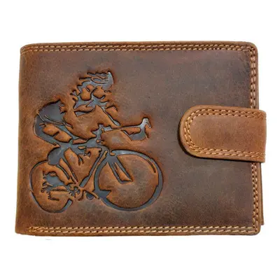 Kožená peněženka cyklista brown 75574882