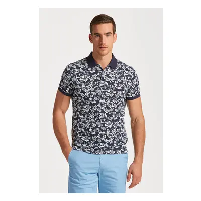 POLOKOŠILE GANT FLORAL PRINT SS PIQUE EVENING BLUE 77162666