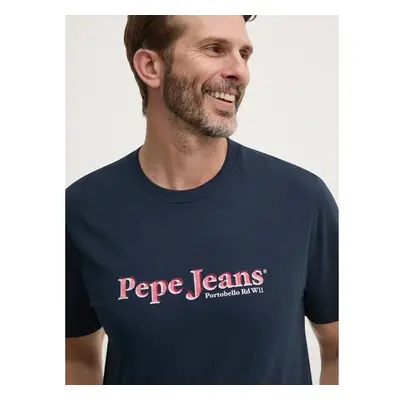 Tričko Pepe Jeans SOMERS TEE tmavomodrá barva, s potiskem, PM509649 99825278