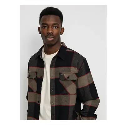 Brixton Bowery Flannel Ls (heather grey/charcoal)šedá 53417385