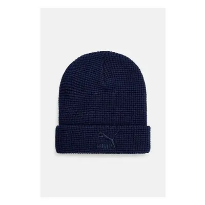 Čepice Puma Classics Mid Fit Beanie tmavomodrá barva, z husté 99287549