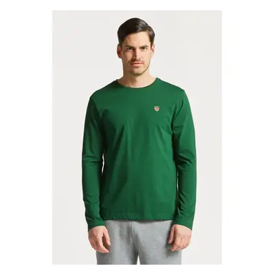 TRIČKO GANT D1. BANNER SHIELD LS T-SHIRT FOREST GREEN 75576882