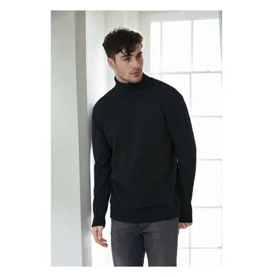 75046 Dewberry Turtleneck Mens Sweater-BLACK 99796472