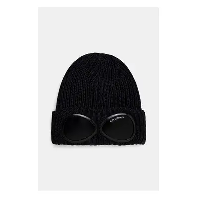 Vlněná čepice C.P. Company Extra Fine Merino Wool Goggle Beanie zelená 100029563