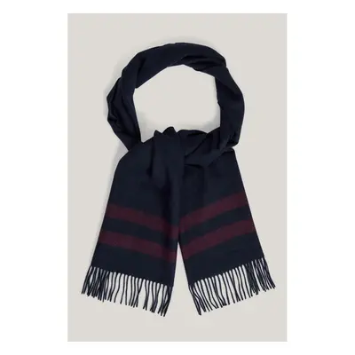 ŠÁLA GANT MERINO WOOL STRIPED WOVEN SCARF EVENING BLUE 99405536