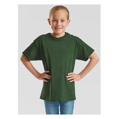 Green T-shirt for Children Original Fruit of the Loom 91280088