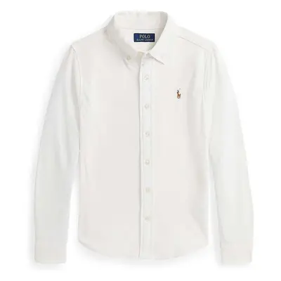 Dětská bavlněná košile Polo Ralph Lauren bílá barva, 323952434003 99232284