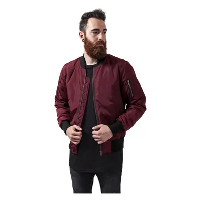 Urban Classics Bunda 2-Tone Bomber Jacket vínová/černá 91355568