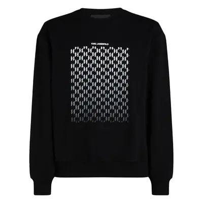 Karl Lagerfeld Mikina Monogram Degradé černá / bílá 98596708