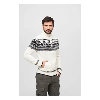 Pánský svetr Brandit Cardigan Norweger - bílý 66070493