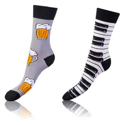 Bellinda CRAZY SOCKS 2x - Cheerful Socks 2 Pairs - Black - White 99804464