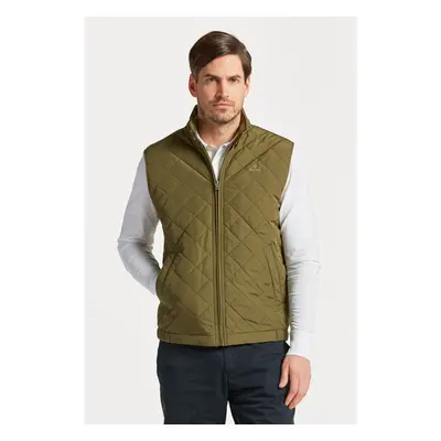 VESTA GANT D1. QUILTED WINDCHEATER VEST RACING GREEN 76936286