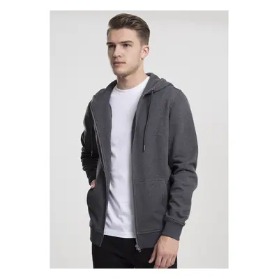 Urban Classics Basic Zip Hoody dřevěné uhlí 91378774