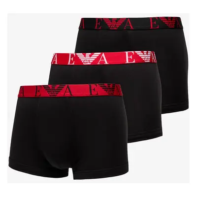 Boxerky EA7 Emporio Armani Mens Knit 3-Pack Tr Nero/ Nero/ Nero M 100270142