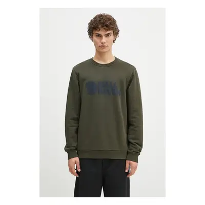 Bavlněná mikina Fjallraven Logo Sweater pánská, zelená barva, s 84016061