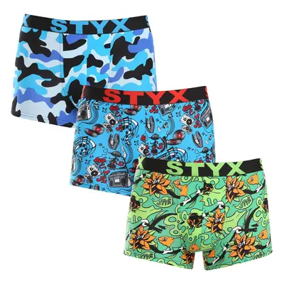 3PACK pánské boxerky Styx art sportovní guma vícebarevné (3G15780) 100212641