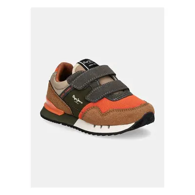 Dětské sneakers boty Pepe Jeans LONDON PARK oranžová barva, PBS40009 99254426