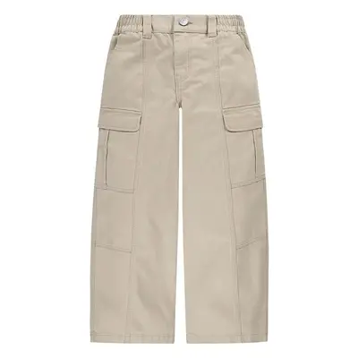 Dětské bavlněné kalhoty Levis TWILL 94 BAGGY WIDE LEG béžová barva, 99232543