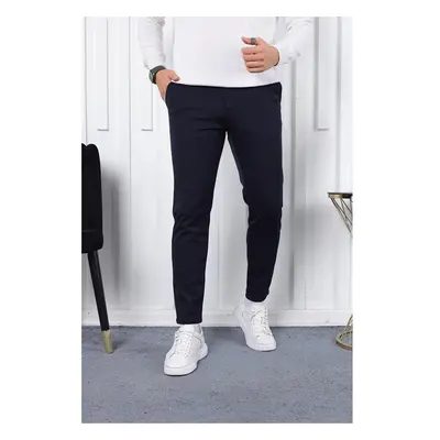 36197 Dewberry Ids Slim Fit Lycra Fabric Mens Trousers-NAVY 99796739