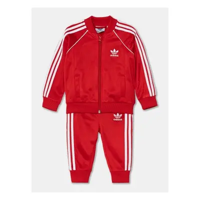 Dětská tepláková souprava adidas Originals SST TRACKSUIT červená barva 99233394