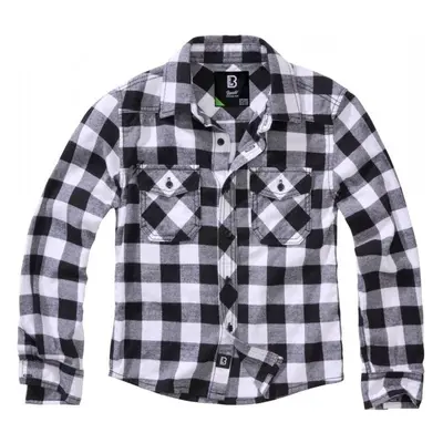 Košile dětská Brandit Checkshirt Kids - white/black 72025009