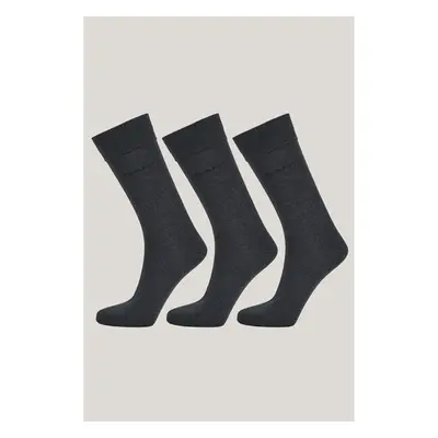 PONOŽKY GANT MERCERIZED COTTON SOCKS 3-PACK CHARCOAL MELANGE 98997660