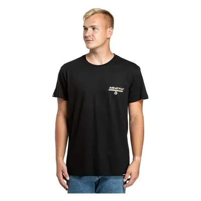 Meatfly pánské tričko Racing Spirit Black | Černá | 100% bavlna 99802693