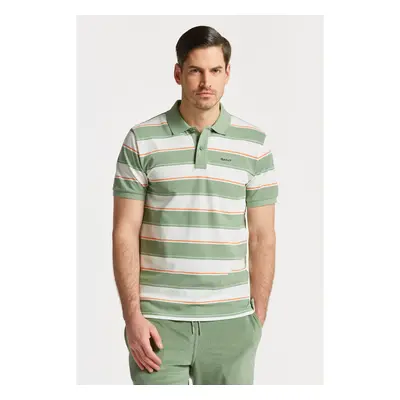 POLOKOŠILE GANT MULTI STRIPE SS PIQUE KALAMATA GREEN 78948511