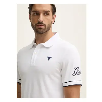 Polo tričko Guess LYLE bílá barva, s aplikací, M4BP60.K7O64 99540638