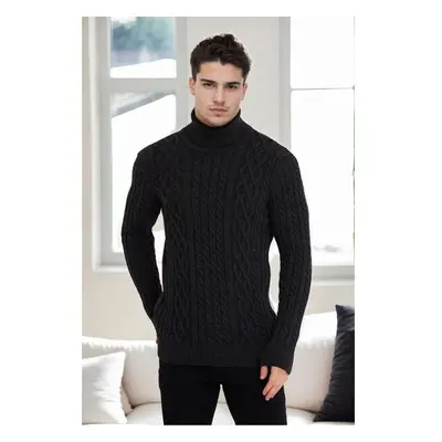 87325 Dewberry Mens Knitted Patterned Sweater-SMOKED 99244073