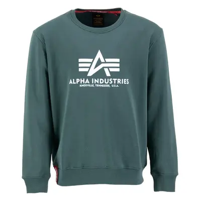 ALPHA INDUSTRIES Mikina tmavě zelená / bílá 64755561