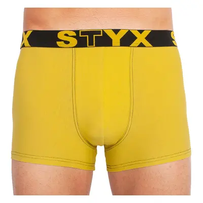 Pánské boxerky Styx sportovní guma zelenožluté 94331891