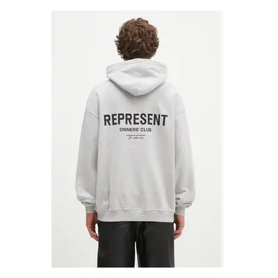 Bavlněná mikina Represent Represent Owners Club Hoodie pánská, šedá 99543252