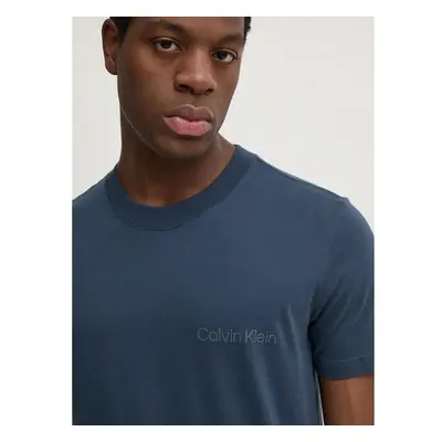 Bavlněné tričko Calvin Klein Jeans tmavomodrá barva, potiskem, 99657789