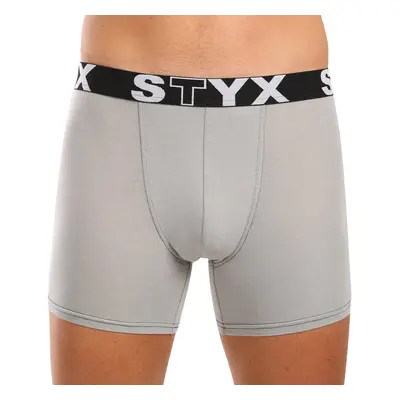 Pánské boxerky Styx long sportovní guma světle šedé (U1062) 51238085