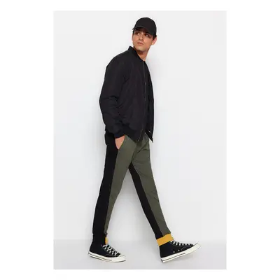 Trendyol Khaki Regular Cut Paneled Elastic Cuff Sweatpants 99364201