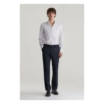 KALHOTY GANT SLIM HERRINGBONE SUIT PANTS NAVY 99405469