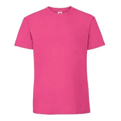 Pink Mens T-shirt Iconic 195 Ringspun Premium Fruit of the Loom 86042258