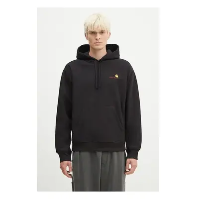 Mikina Carhartt WIP Hooded American Script Sweatshirt pánská, černá 84015933