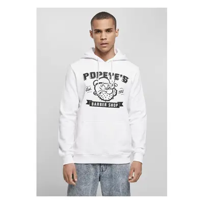 Merchcode Popeye Barber Shop Hoody bílá 87559762