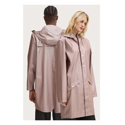 Nepromokavá bunda Rains Long Jacket W3 fialová barva, přechodná, 12020 99543275