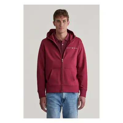 MIKINA GANT PRINTED GRAPHIC FULL ZIP HOODIE RICH WINE 98997638