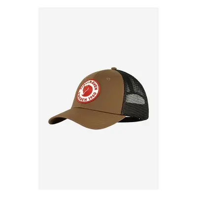 Kšiltovka Fjallraven 1960 Logo hnědá barva, s aplikací, F78138 84020140