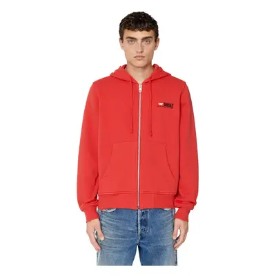 Diesel Sweatshirt - S-GINN-HOOD-ZIP-DIV SWEAT-SHIR red 99788233