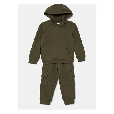 Dětská tepláková souprava adidas Originals HOODIE FZ CARGO zelená 99233401